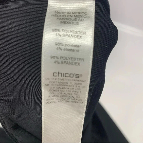 Chicos 1 Black Slinky Knit Pants Woman Medium   Pull On Career Office Capsule - Picture 7 of 10